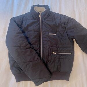 Michael Kors Black Twofer look Puffer Bomber Jacket with Quilted Design